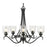 Golden Lighting 8001-5 BLK-SD Parrish Five Light Chandelier