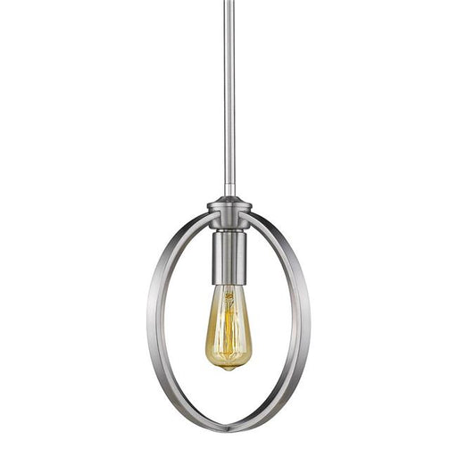 Golden Lighting 3167-M1L PW Colson Pw Mini Pendant in Pewter