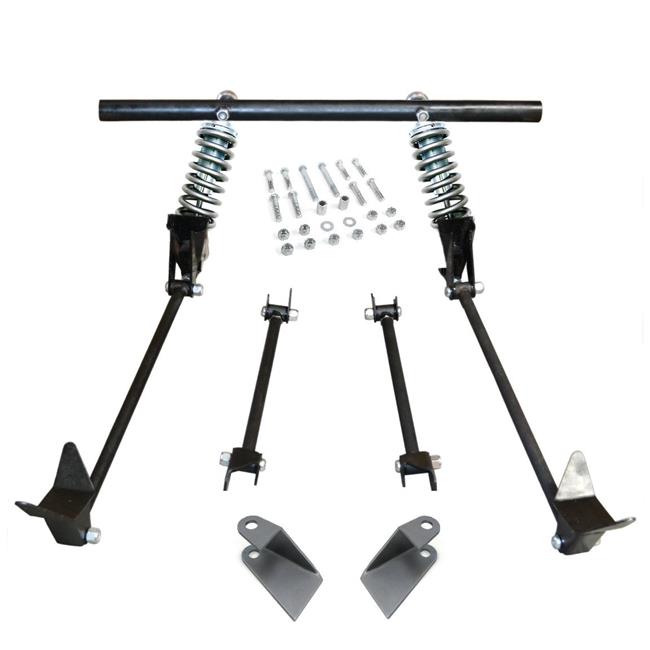 Helix Suspension Brakes & Steering 682683 Triangulated Rear 4-Link Kit with Coilovers for 1929 Model A Roadster - Pickup&#44; Deluxe & Sport