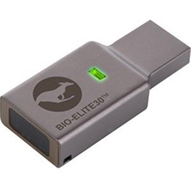 Kanguru KDBE30-16G Defender Bio-Elite 30 Fingerprint Hardware Encrypted USB Flash Drive - 16GB