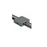 Jesco Lighting J2-CLI-T24-0480-1200-BK 480W In-Line Feed Circuit Live End Connector Fixture - Black