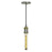 Jesco Lighting KIT-PD465GPBR-T10300 Envisage VI 1-Light LED Mini Pendant In Graphite with Brass Accent
