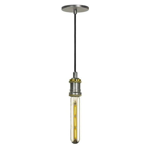 Jesco Lighting KIT-PD465GPBR-T10300 Envisage VI 1-Light LED Mini Pendant In Graphite with Brass Accent