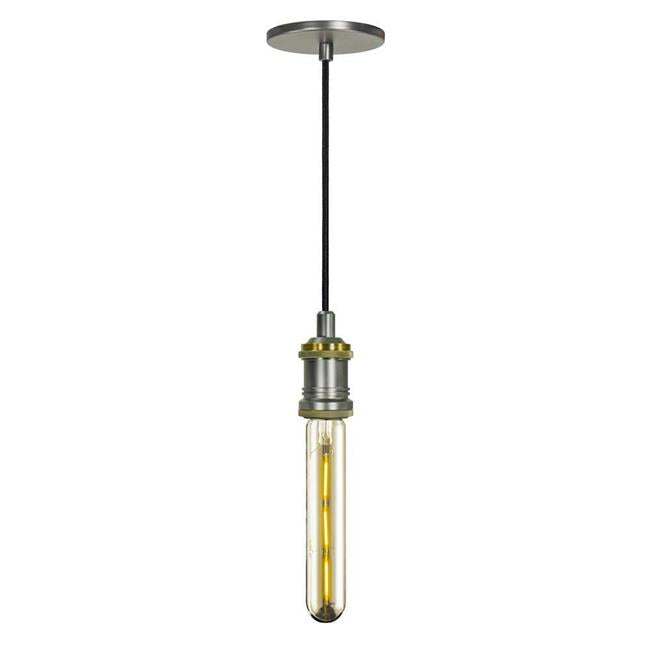 Jesco Lighting KIT-PD465GPBR-T10300 Envisage VI 1-Light LED Mini Pendant In Graphite with Brass Accent