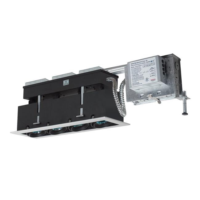 Jesco Lighting MMGRMH1639-4EWB 4 Light Linear Remodel Metal Halide&#44; White Trim & Black Interior