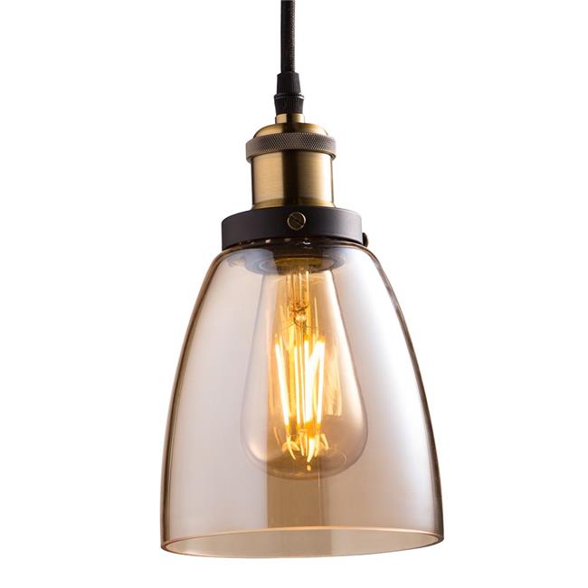 PN6AG-BZST19LED 5.7 in. Amber & Bronze Dimmable LED Vintage Bulb & Pendant