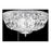 James R. Moder 40622BZ22 Gallery Flush Mount - Fan Kit Version&#44; Bronze & Imperial Clear Crystal