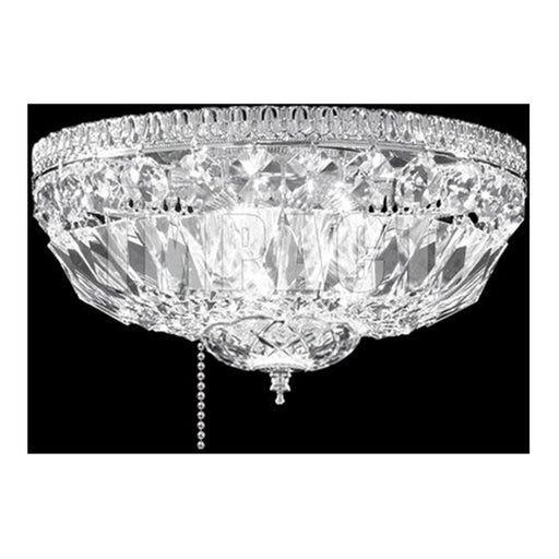 James R. Moder 40622BZ22 Gallery Flush Mount - Fan Kit Version&#44; Bronze & Imperial Clear Crystal