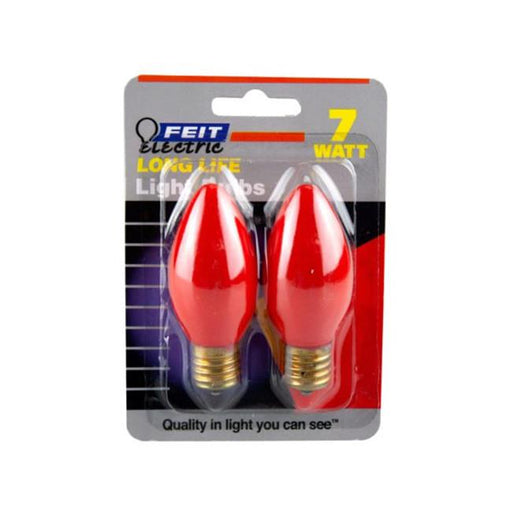Kole Imports MA189-72 Red 7 W Long Life Night Light Bulbs - Pack of 2 - Case of 72
