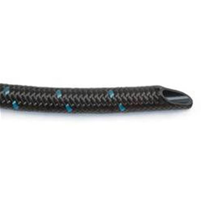 20 ft. 8 AN Pro-Classic Braided Nylon Hose&#44; Black with Blue Tracer
