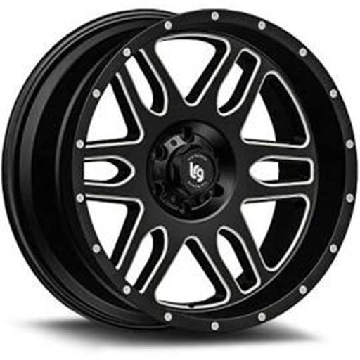 621036924N 20 x 10 in. 6 x 135 mm 4.5 in. Matte Black & Milled Wheels&#44; Large