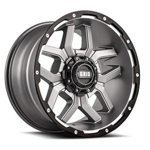 GRID Wheels 72155A21 20 x 10 in. Anthracite with Black Lip Wheels for 2007-2014 Toyota Tundra