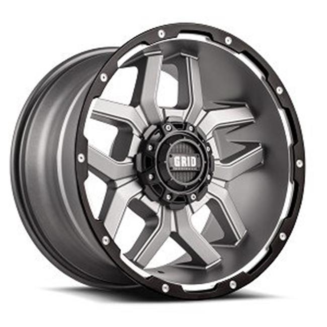 GRID Wheels 72155A21 20 x 10 in. Anthracite with Black Lip Wheels for 2007-2014 Toyota Tundra