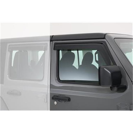 GT Styling G49-80644X 2 Piece Front Rain Guard - Carbon Fiber
