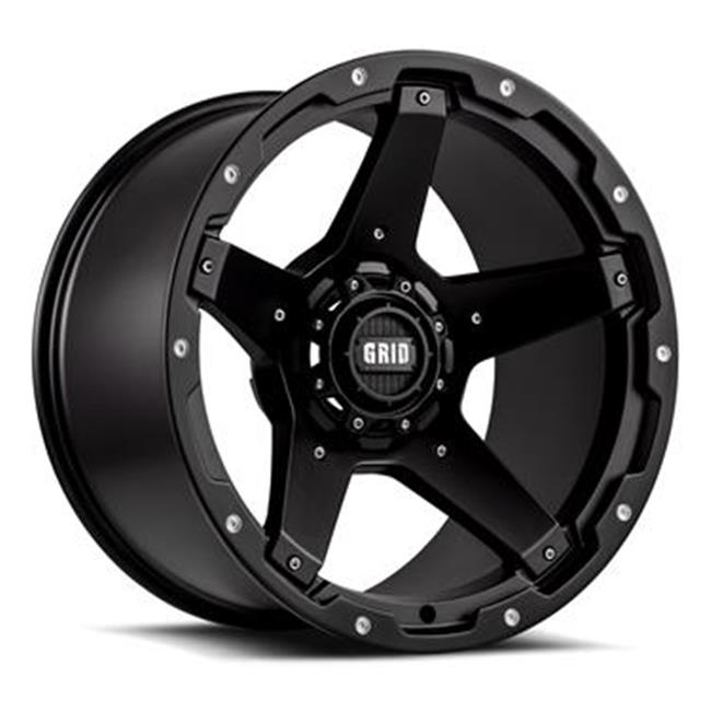 Grid Wheels 42955B1 20 x 9 in. GD4 Wheel Matte Black - 5 x 150 Bolt Pattern&#44; 110.3 mm Hub for 2007-2014 Toyota Tundra