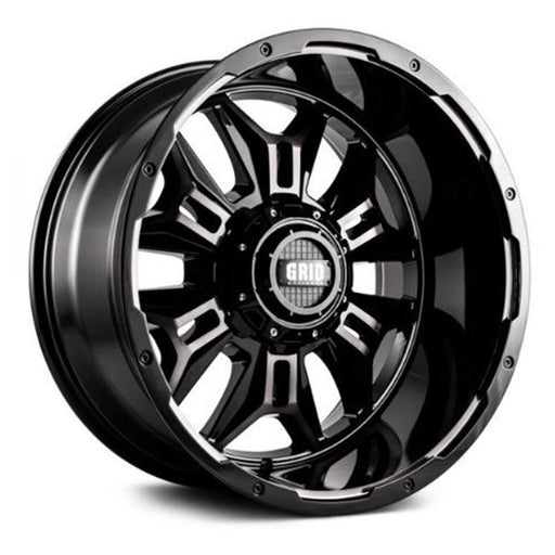 Grid Wheels A21865S225 20 x 10.0 in. 8 x 165.1 in. Bolt Pattern 12 Offset Wheel