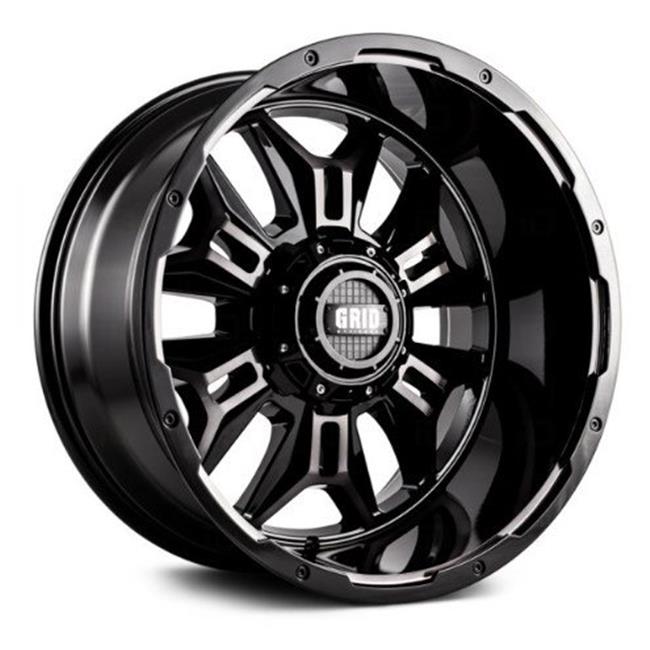 Grid Wheels A21865S225 20 x 10.0 in. 8 x 165.1 in. Bolt Pattern 12 Offset Wheel