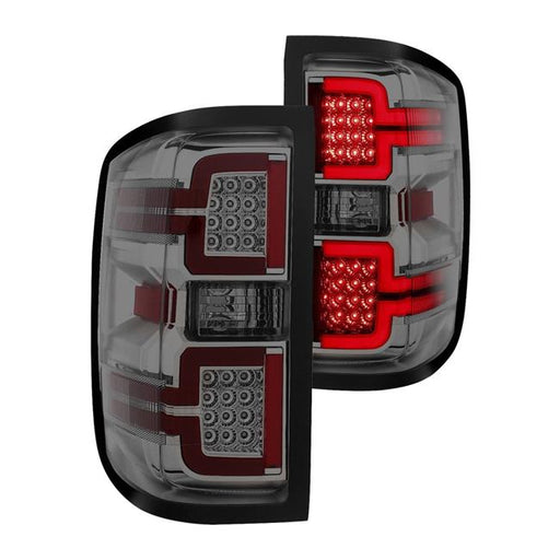 Anzo 311290 Sequential Fiber Optic LED Tail Light for 2014-2019 Chevy Silverad0 1500 & 3500 - Chrome & Smoke