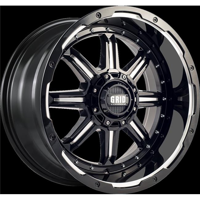 Grid Wheels B2952M187 20 x 9 in. GD12 Wheel with Milled Lip&#44; Gloss Black