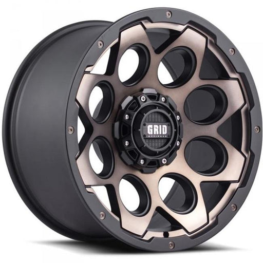 82955D11 20 x 9 in. GD08 Wheel with Matte Black Lip&#44; Metallic Dust