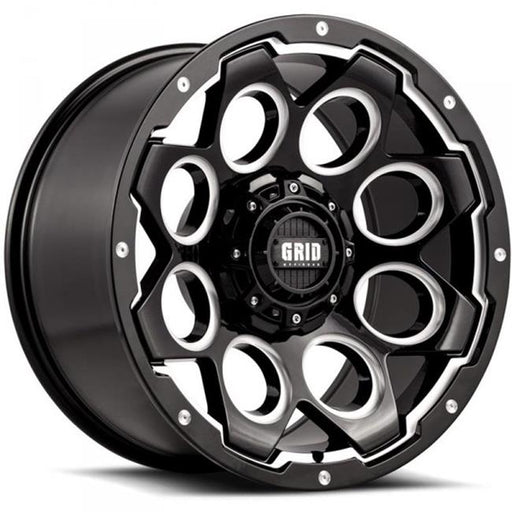 82955M11 20 in. Dia. x 9 in. GD08 -12 mm Offset&#44; 5 x 150 mm Wheel with Milled Lip&#44; Gloss Black