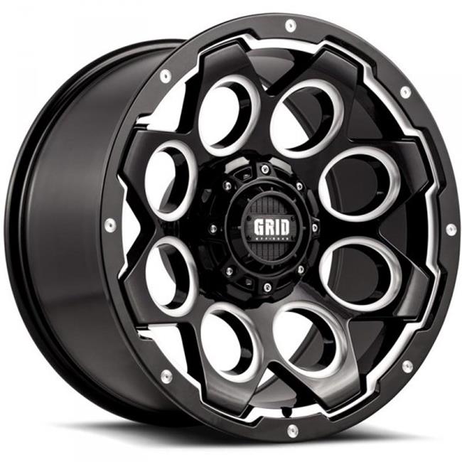 82955M11 20 in. Dia. x 9 in. GD08 -12 mm Offset&#44; 5 x 150 mm Wheel with Milled Lip&#44; Gloss Black