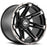 Grid Wheels B2988T124 20 in. Dia. x 9 in. GD12 -12 mm Offset&#44; 8 x 180 mm Wheel with Matte Black Lip&#44; Dark Tint