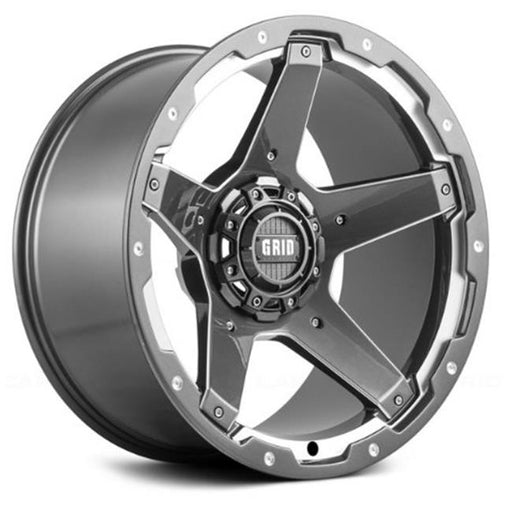 Grid Wheels 42955B11 20 x 9.0 in. 5 x 150 in. Bolt Pattern 12 Offset 110.3 mm Hub Wheel&#44; Gloss Graphite