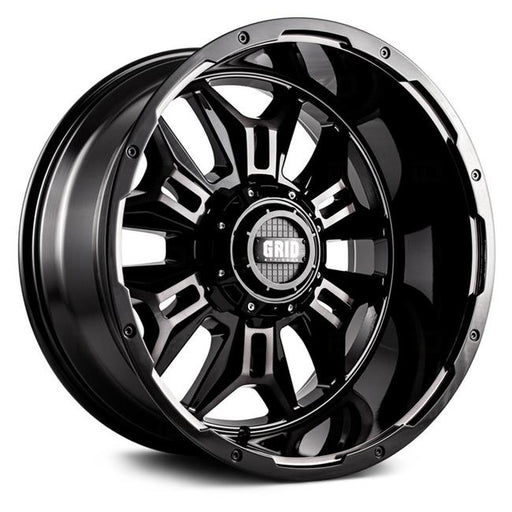 Grid Wheels A2152L287 20 x 10 in. GD11 Gloss Black with Double Dark Tint Wheel