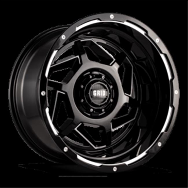 Grid Wheels D17952M187 17 x 9 GD14 - 12 mm Offset 5 x 127 Gloss Black with Milled Wheel