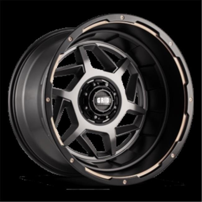 Grid Wheels D29865A125 20 x 9 GD14 - 12 mm Offset 8 x 165.1 Anthracite with Black Lip Wheel
