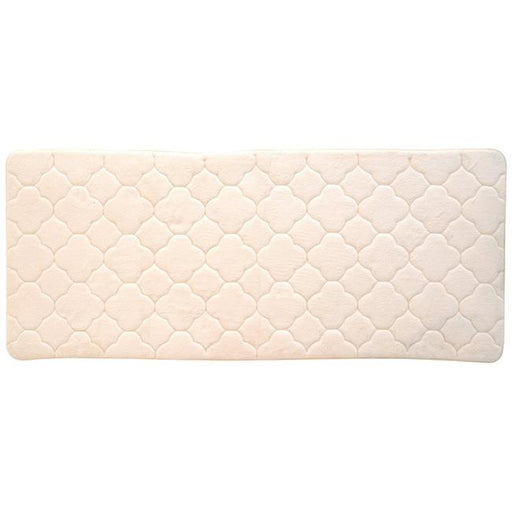 Stephan Roberts Home 60N-EM4V17-12 24 x 60 in. Embroidered Memory Foam Bath Mat - Angora