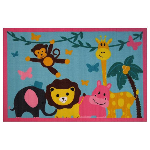 Fun Rug FT-525 3958 39 x 58 in. Fun Time-Jungle Party Kids Rugs