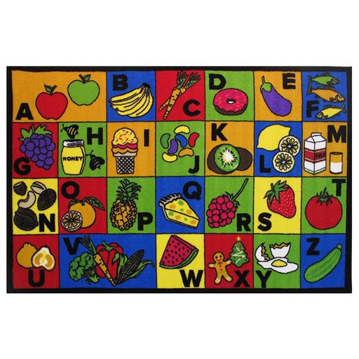 Fun Rug FT-145 5178 51 x 78 in. Fun Time ABC Food Kids Rugs