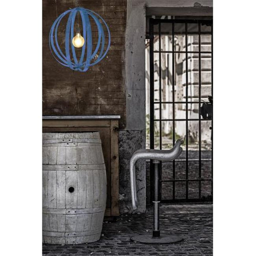 DonovanMaker gray-chand Barrel Hoop Chandelier  Hammered Gray Wine