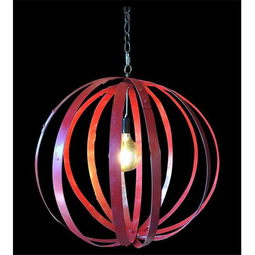 DonovanMaker red-chand Barrel Hoop Chandelier  Red Wine