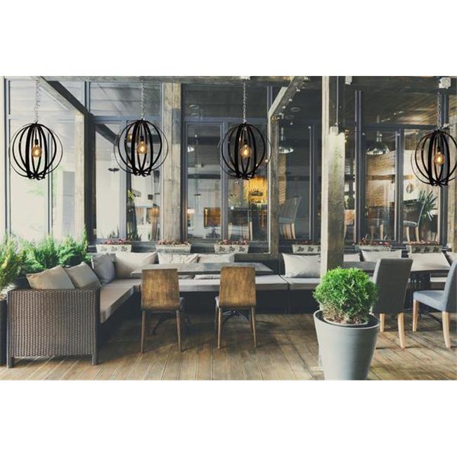 DonovanMaker black-chand Barrel Hoop Chandelier  Black Wine