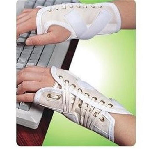 Living Health Products AZ-74-1324-RXS Canvas Cock Up Splint Right Hand&#44; Pull & Lace Up Closure - Extra Small