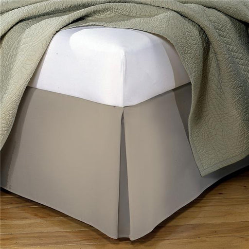 Fresh Ideas FRE20114MOCH04 Poplin Tailored Bed Skirt  Mocha - King