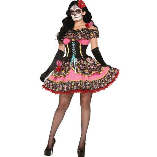 Morris Costumes FM74801 Day of Dead Senorita&#44; 2-6