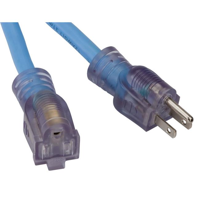 Bayco Products BAY-SL-997 50 ft. OSHA NRTL Compliant Cold Weather Extension Cord with Single Lighted Outlet - 15A