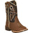 DBL Barrel 4449202-12 Boys Trace Zipper Cowboy Boot Square Toe&#44; Brown - Size 12