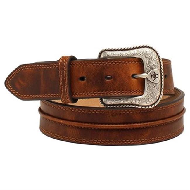 Ariat A1019444-42 Mens Shield Logo Buckle Leather Belt&#44; Size - 42