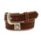 Ariat A1027008-36 1.5 in. Mens Belt Leather Basketweave Embossed Square Conchos Tan&#44; Size - 36