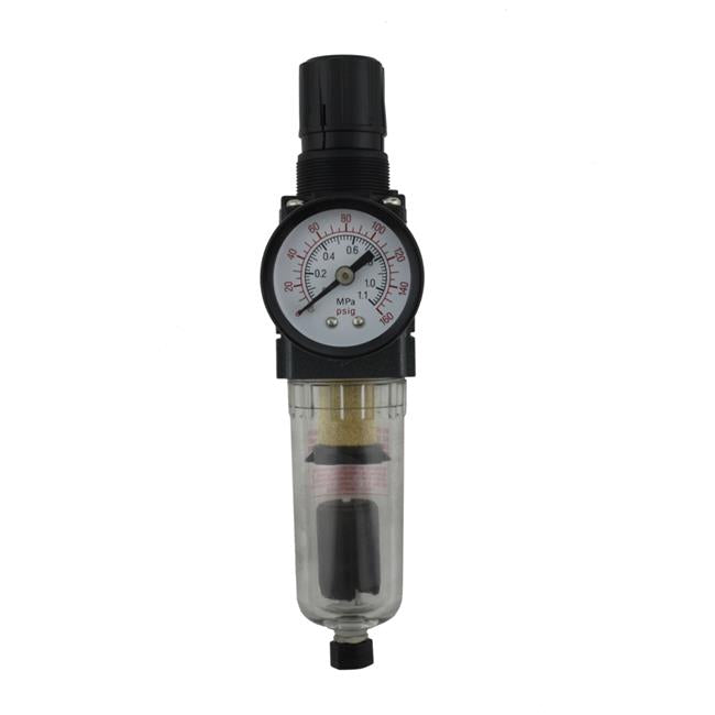 Milton EX25PB40A-02P 0.25 in. NPT Mini Polycarbonate FRL Air Filter Regulator