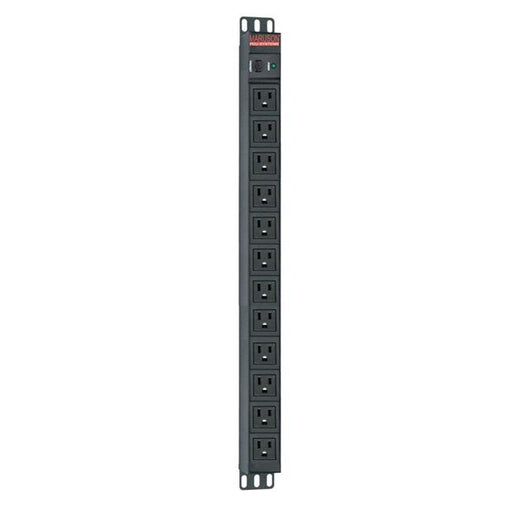 12 Port Circuit Breaker with Prompt Overload Protection NEMA 5-15R Power Distribution Unit