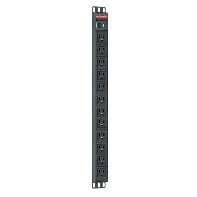 12 Port Circuit Breaker with Prompt Overload Protection NEMA 5-15R Power Distribution Unit