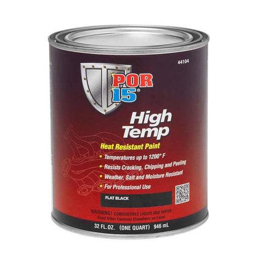 Por-15 POR44104 1 qt. Flat High Temperature Paint&#44; Black