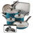 Farberware 20361 Dishwasher Safe Nonstick Cookware Set&#44; Teal - 15 Piece
