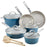 Ayesha Curry 10766 Porcelain Enamel Nonstick Cookware Set&#44; Twilight Teal&#44; 12 Piece